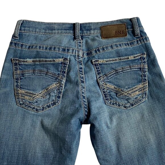 BKE Alec Jeans Mens 30 x 31 Regular Straight Leg Denim Light Wash Stretch - Picture 5 of 9